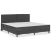 Boxspringframe stof grijs 200x200 cm