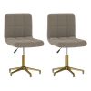 Eetkamerstoelen draaibaar 2 st fluweel lichtgrijs