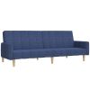 Slaapbank 2-zits stof blauw