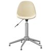 Eetkamerstoelen 6 st stof crèmekleurig