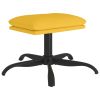 Voetenbank 60x60x39 cm stof mosterdgeel