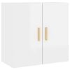 Wandkast 60x30x60 cm bewerkt hout hoogglans wit