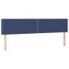 Hoofdborden 2 st 80x5x78/88 cm stof blauw