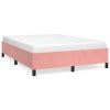 Bedframe fluweel roze 140x190 cm