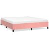 Bedframe fluweel roze 160x200 cm