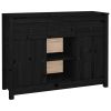 Dressoir 100x35x74,5 cm massief grenenhout zwart
