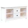 Tv-meubel 103x36,5x52 cm massief grenenhout wit