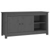 Tv-meubel 103x36,5x52 cm massief grenenhout grijs