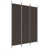 Kamerscherm met 3 panelen 150x200 cm stof bruin