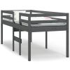 Hoogslaper massief grenenhout grijs 90x190 cm