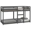 Stapelbed massief grenenhout grijs 75x190 cm