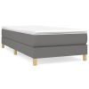 Boxspringframe stof donkergrijs 90x200 cm