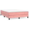 Boxspringframe fluweel roze 140x200 cm
