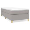 Boxspringframe stof lichtgrijs 90x200 cm