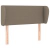 Hoofdbord met randen 93x23x78/88 cm stof taupe