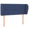 Hoofdbord met randen 83x23x78/88 cm stof blauw
