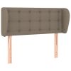 Hoofdbord met randen 93x23x78/88 cm stof taupe