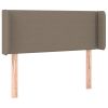 Hoofdbord met randen 93x16x78/88 cm stof taupe