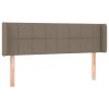 Hoofdbord met randen 147x16x78/88 cm stof taupe
