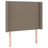 Hoofdbord met randen 93x16x118/128 cm stof taupe