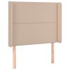 Hoofdbord met randen 93x16x118/128 cm kunstleer cappuccinokleur