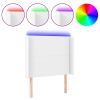 Hoofdbord LED 103x16x118/128 cm kunstleer wit