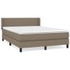 Boxspring met matras stof taupe 140x190 cm