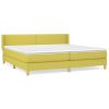 Boxspring met matras stof groen 200x200 cm