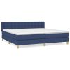Boxspring met matras stof blauw 160x200 cm
