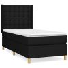 Boxspring met matras stof zwart 90x190 cm
