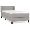 Boxspring met matras stof lichtgrijs 100x200 cm