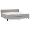 Boxspring met matras stof lichtgrijs 200x200 cm