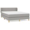 Boxspring met matras stof lichtgrijs 140x200 cm