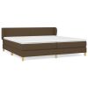 Boxspring met matras stof donkerbruin 200x200 cm