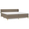 Boxspring met matras stof taupe 200x200 cm