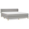 Boxspring met matras stof lichtgrijs 180x200 cm