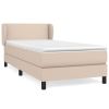 Boxspring met matras kunstleer cappuccinokleurig 90x200 cm
