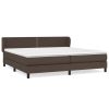 Boxspring met matras kunstleer bruin 200x200 cm