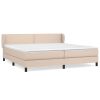 Boxspring met matras kunstleer cappuccinokleurig 200x200 cm