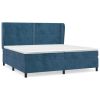 Boxspring met matras fluweel donkerblauw 200x200 cm
