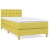 Boxspring met matras stof groen 100x200 cm