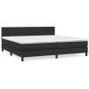 Boxspring met matras kunstleer zwart 200x200 cm