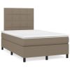 Boxspring met matras stof taupe 120x200 cm