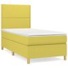 Boxspring met matras stof groen 80x200 cm