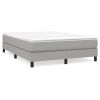 Boxspring met matras stof lichtgrijs 140x190 cm