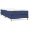 Boxspring met matras stof blauw 80x200 cm