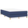 Boxspring met matras stof blauw 120x200 cm