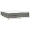 Boxspring met matras stof donkergrijs 160x200 cm