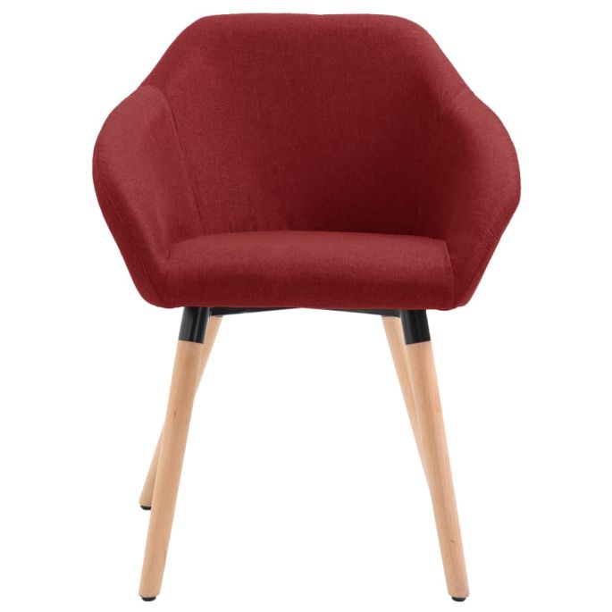 Eetkamerstoel stof wijnrood