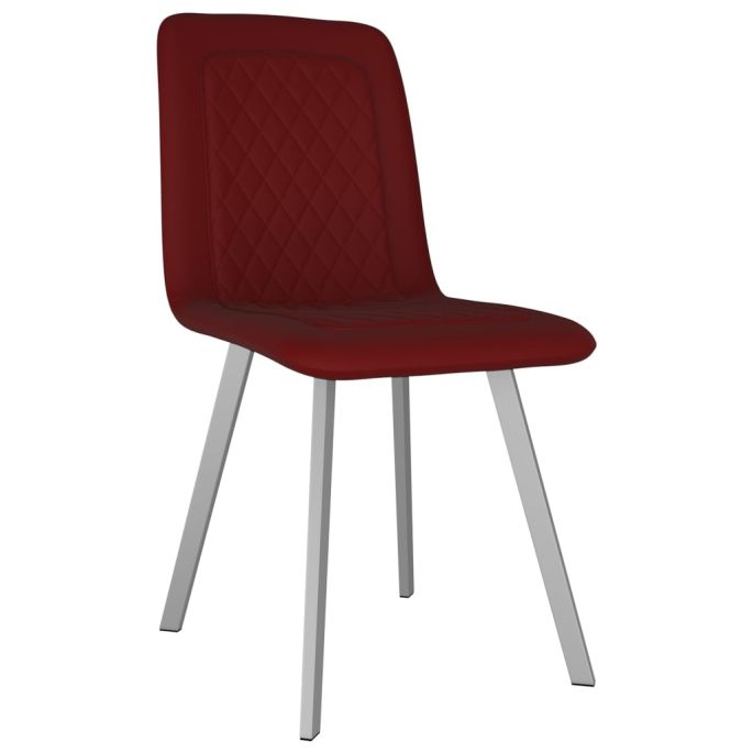 Eetkamerstoelen 4 st fluweel rood